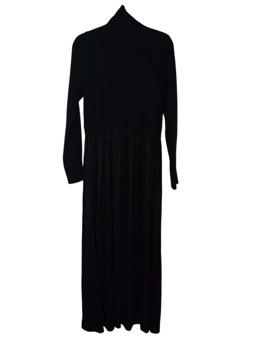 Anthropologie Thea Twofer Sweater Maxi Dress Black XL